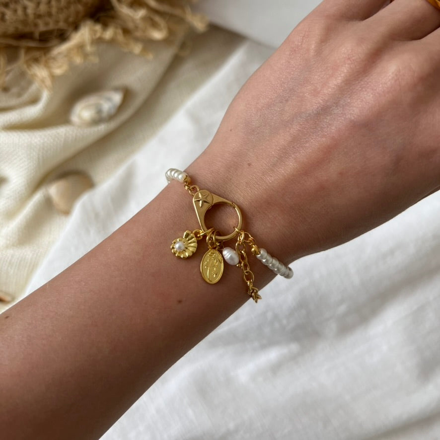 Glasperlenarmband mit Sternverschluss Glasperlenarmband mit Sternverschluss