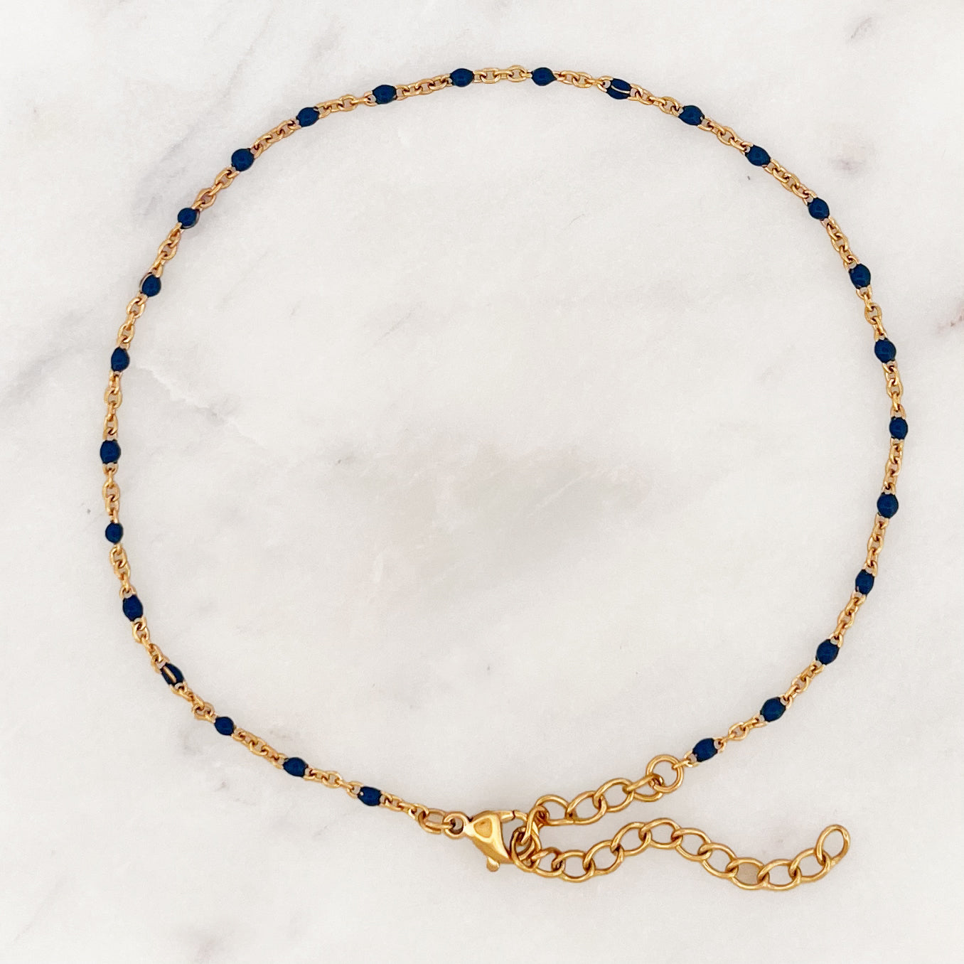 Anklet Blue Bonnet Dots Anklet Blue Bonnet Dots