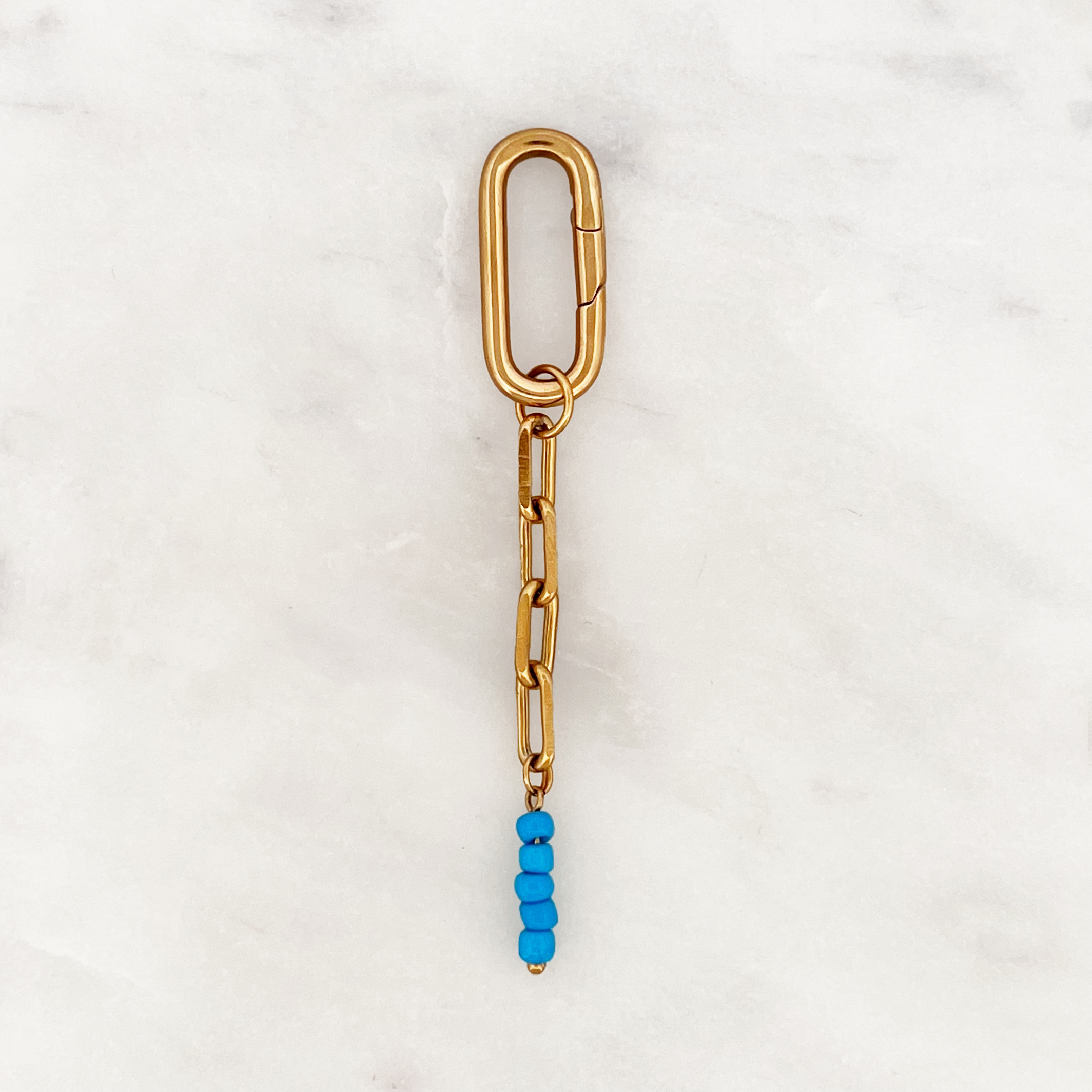 Bikini Charm Blaue Perlen Klassischer Verschluss Bikini Charm Blaue Perlen Klassischer Verschluss
