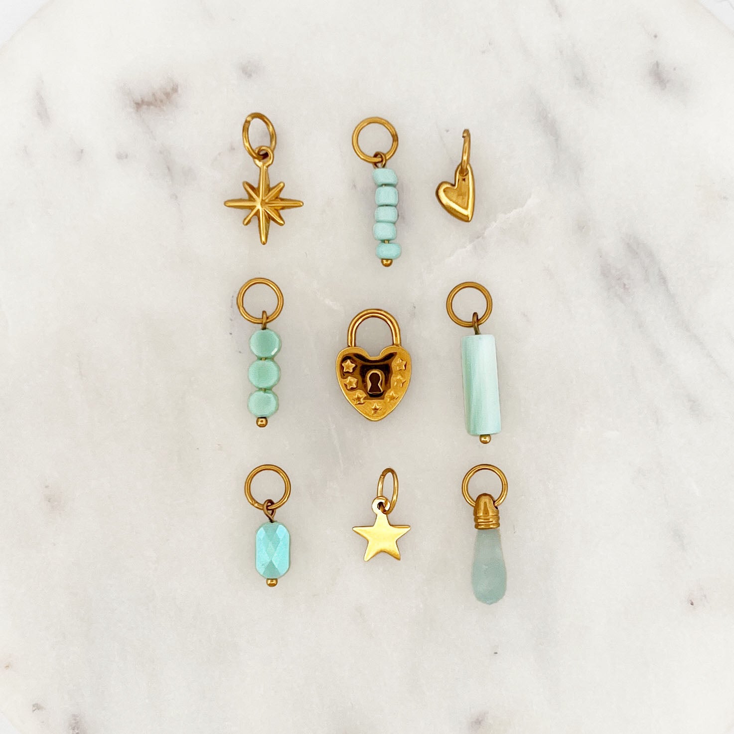 Charm box light turquoise Charm box light turquoise