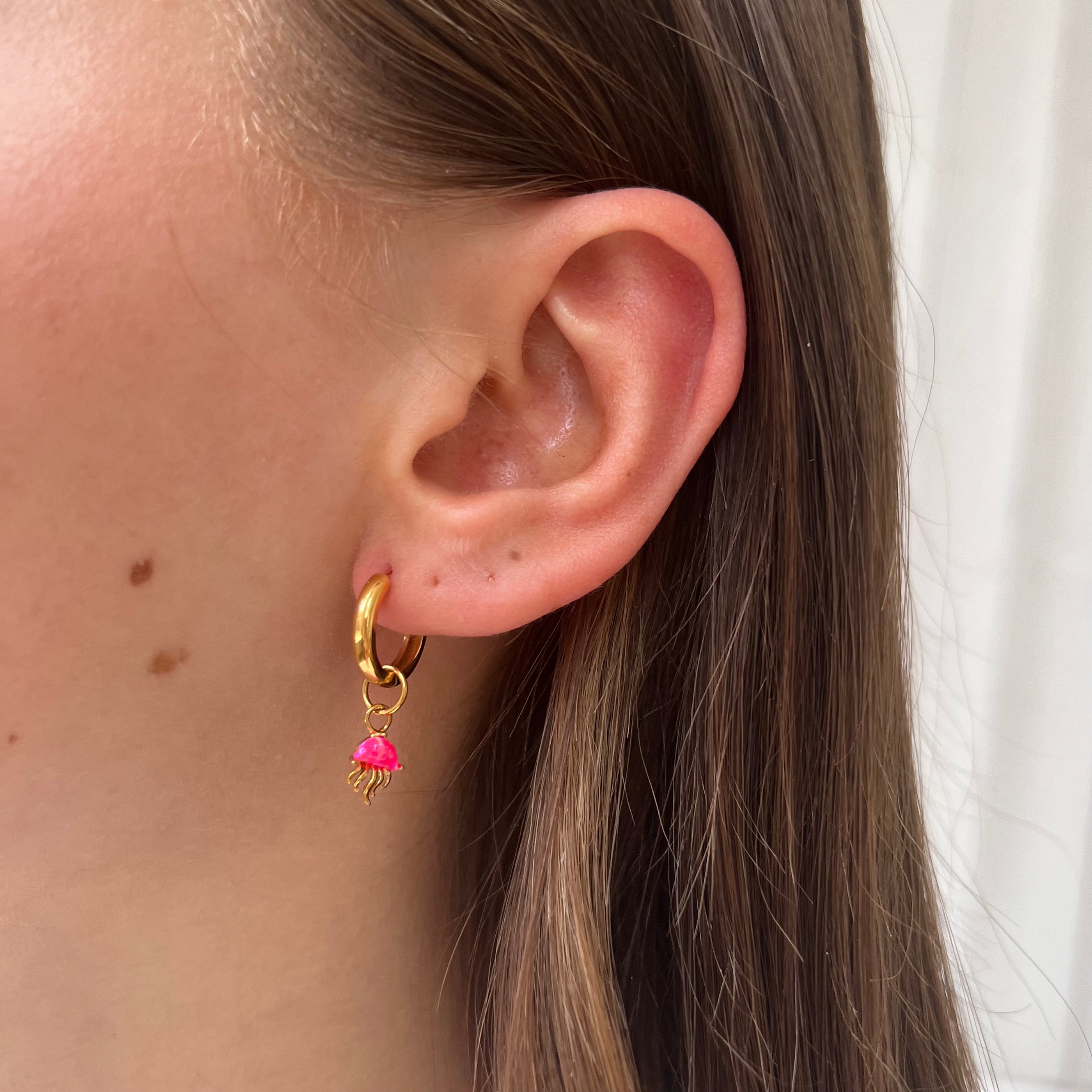 Earring Pink Jellyfish Earring Pink Jellyfish