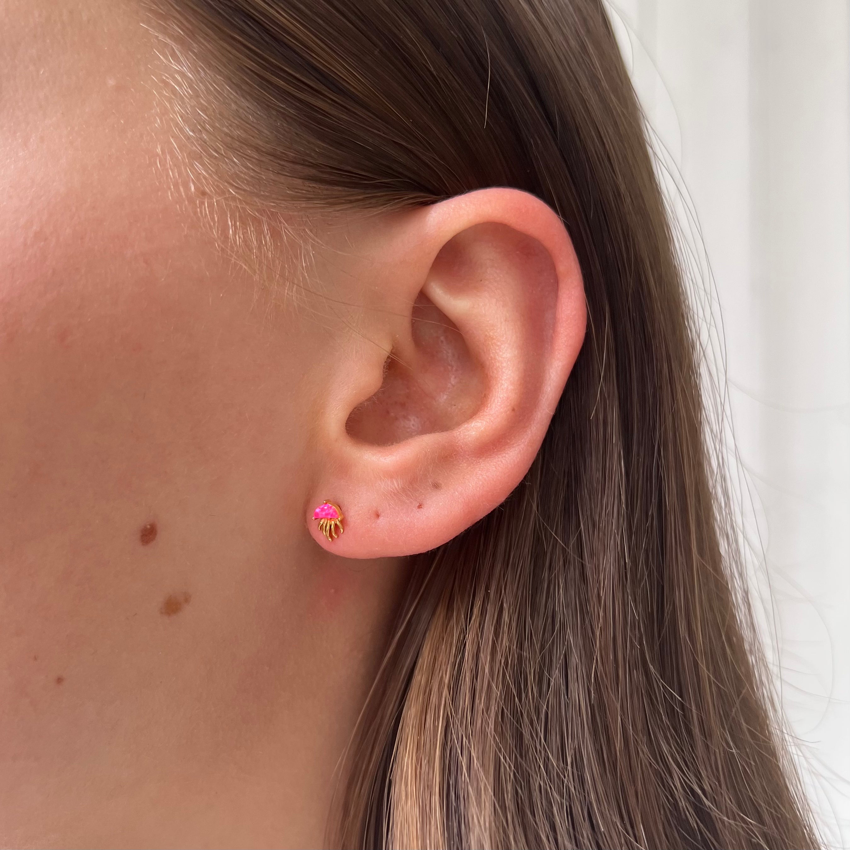 Earstud Pink Jellyfish Earstud Pink Jellyfish