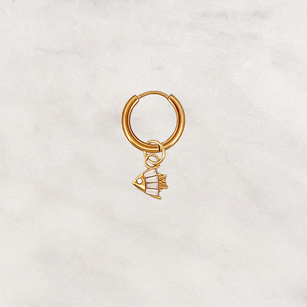 Earring White Moonfish Earring White Moonfish