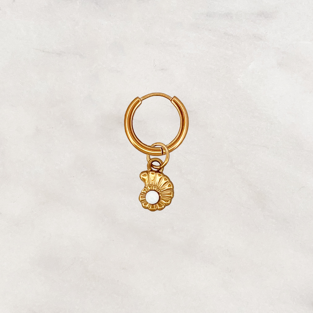 Earring Opal Moon Shell Earring Opal Moon Shell