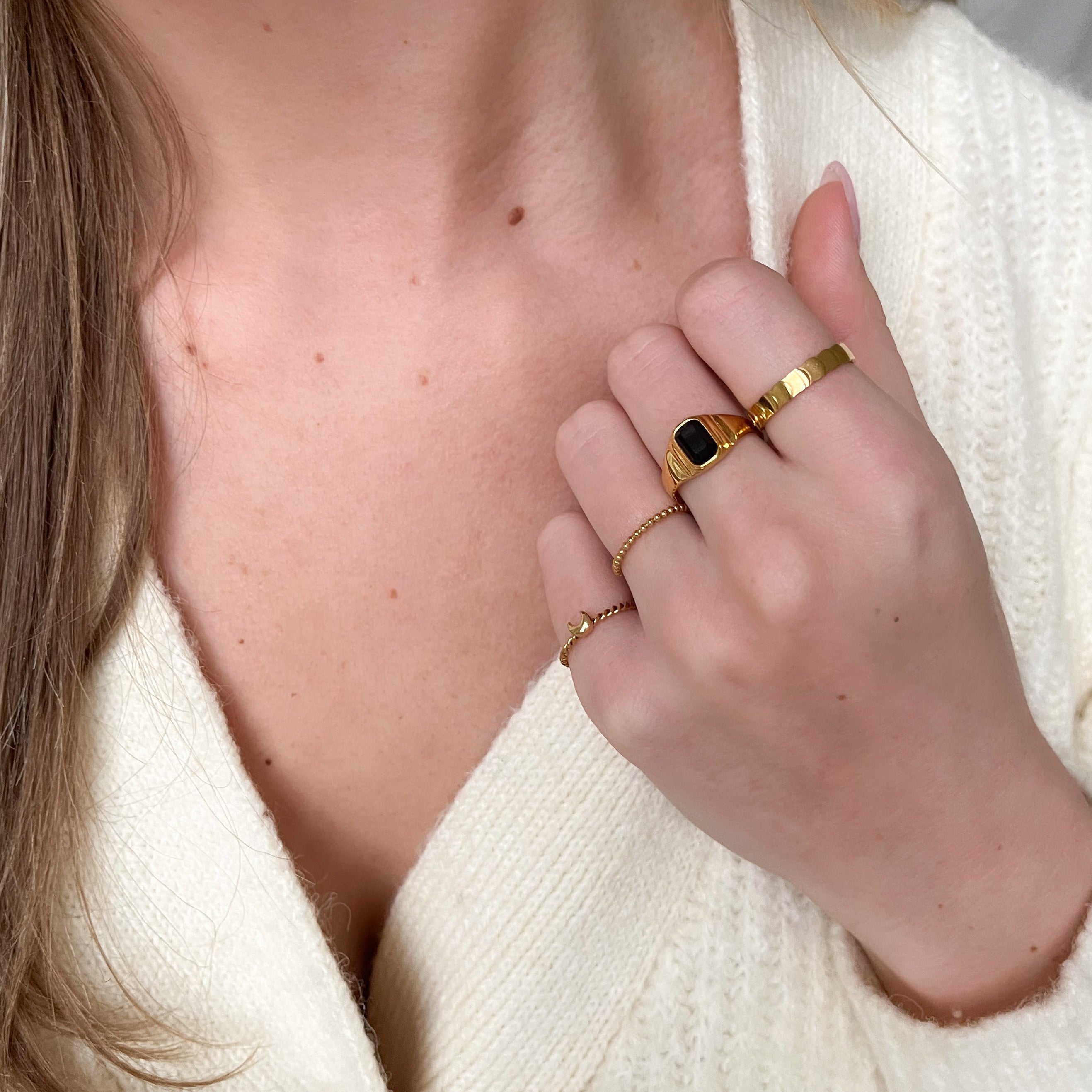 Ring Black Agate Ring Black Agate