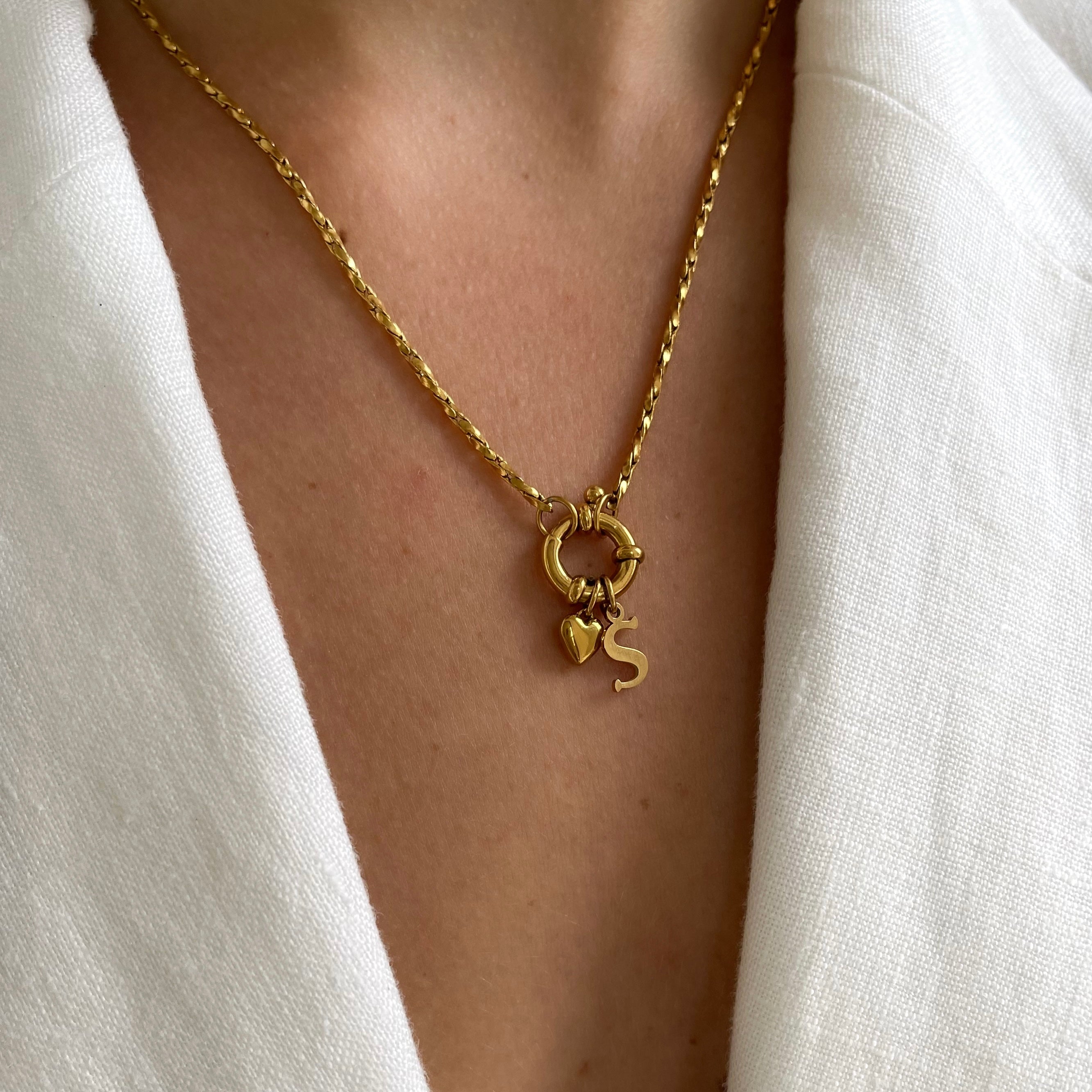 Necklace Love Initial Necklace Love Initial