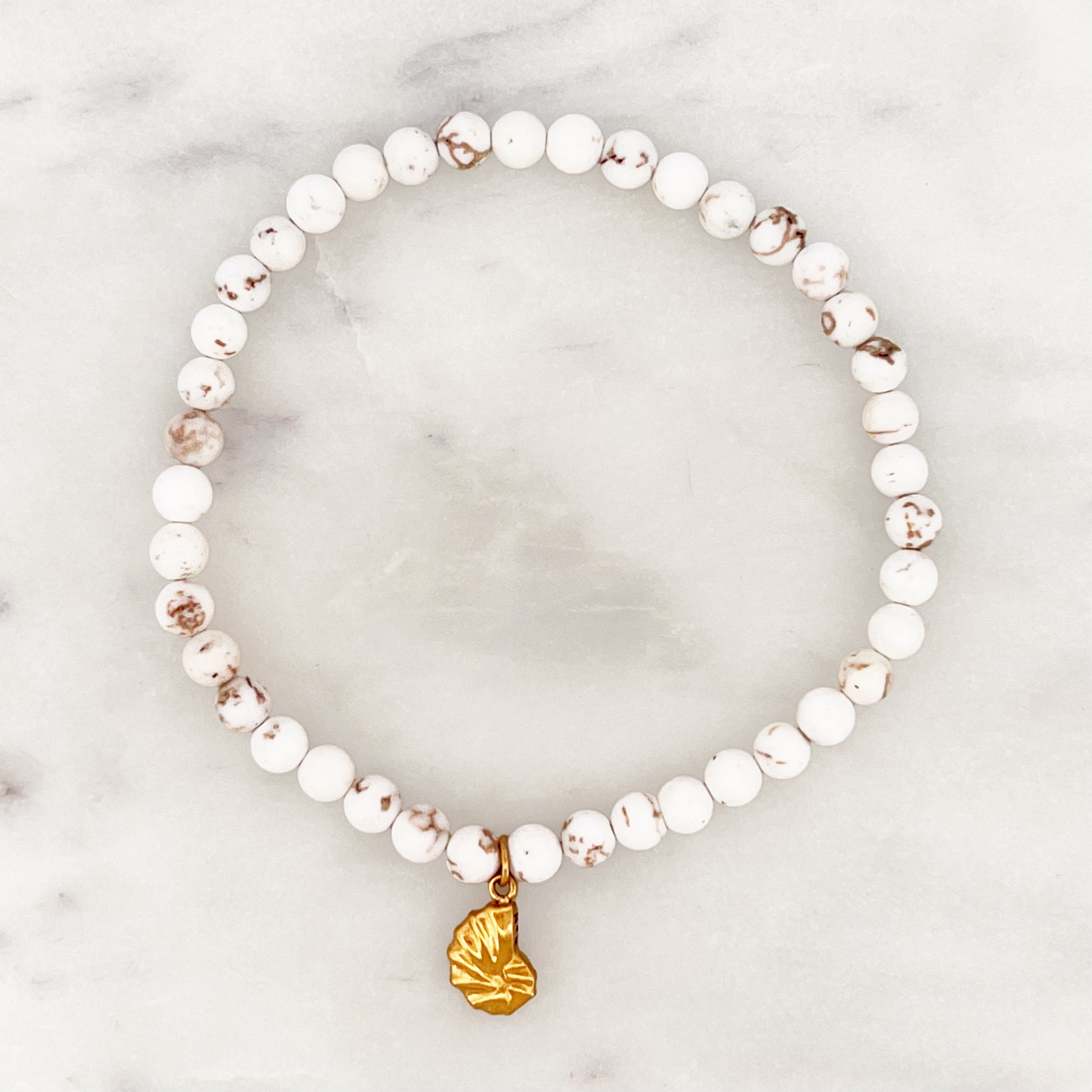 Magnesite Bracelet Sea Shell Magnesite Bracelet Sea Shell