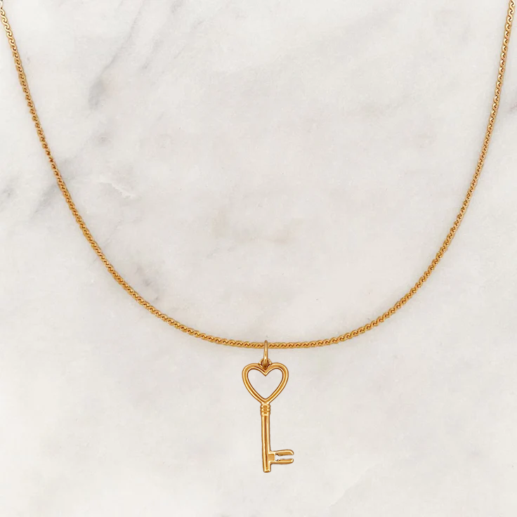 Necklace Heart Key Necklace Heart Key