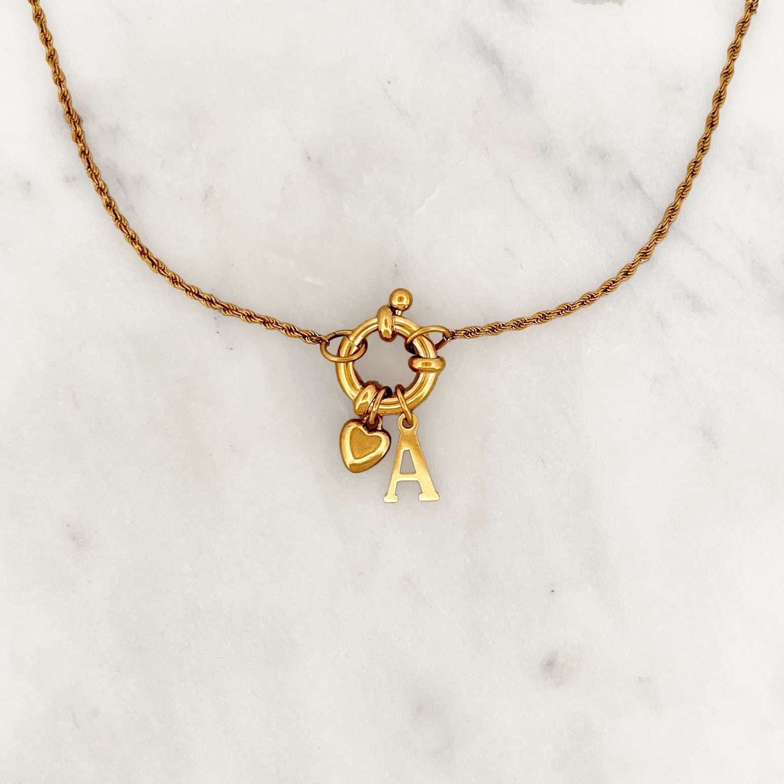 Twisted Necklace Love Initial Twisted Necklace Love Initial