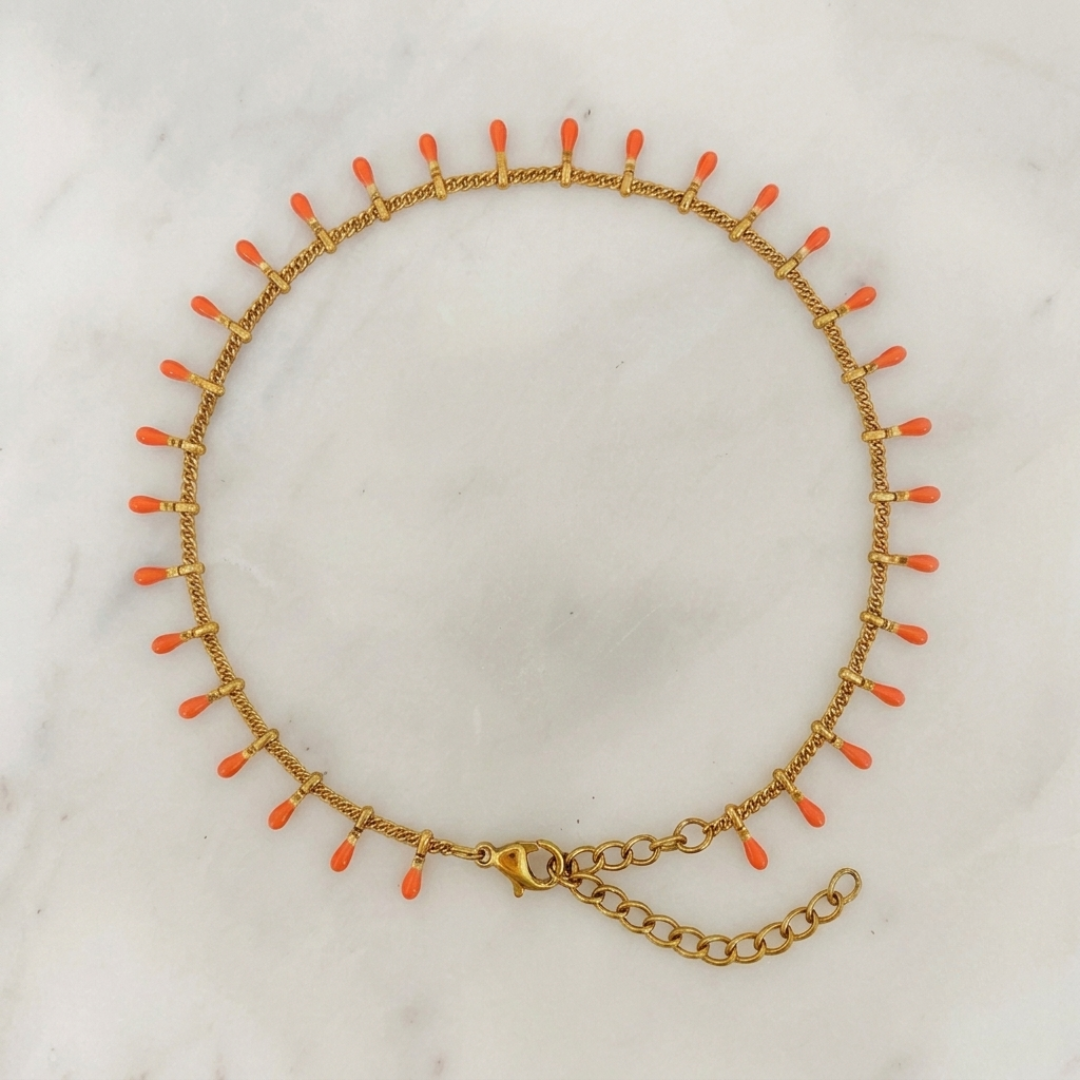 Orange tassels anklet Orange tassels anklet