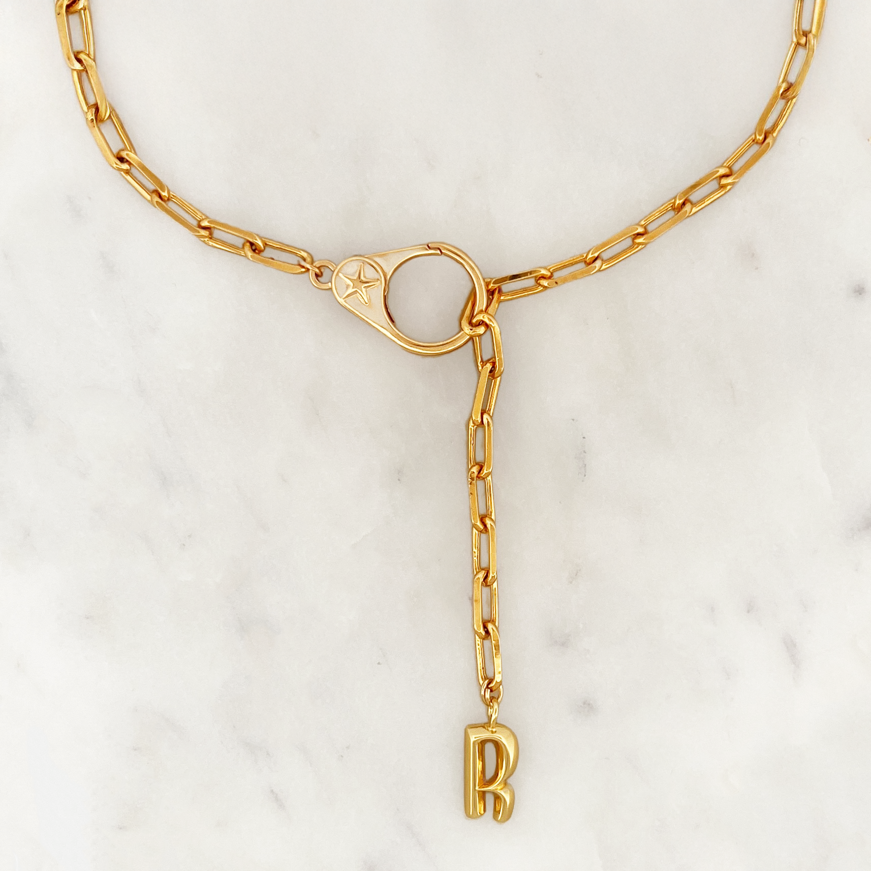 Oval Necklace Bamboo Initial Oval Necklace Bamboo Initial