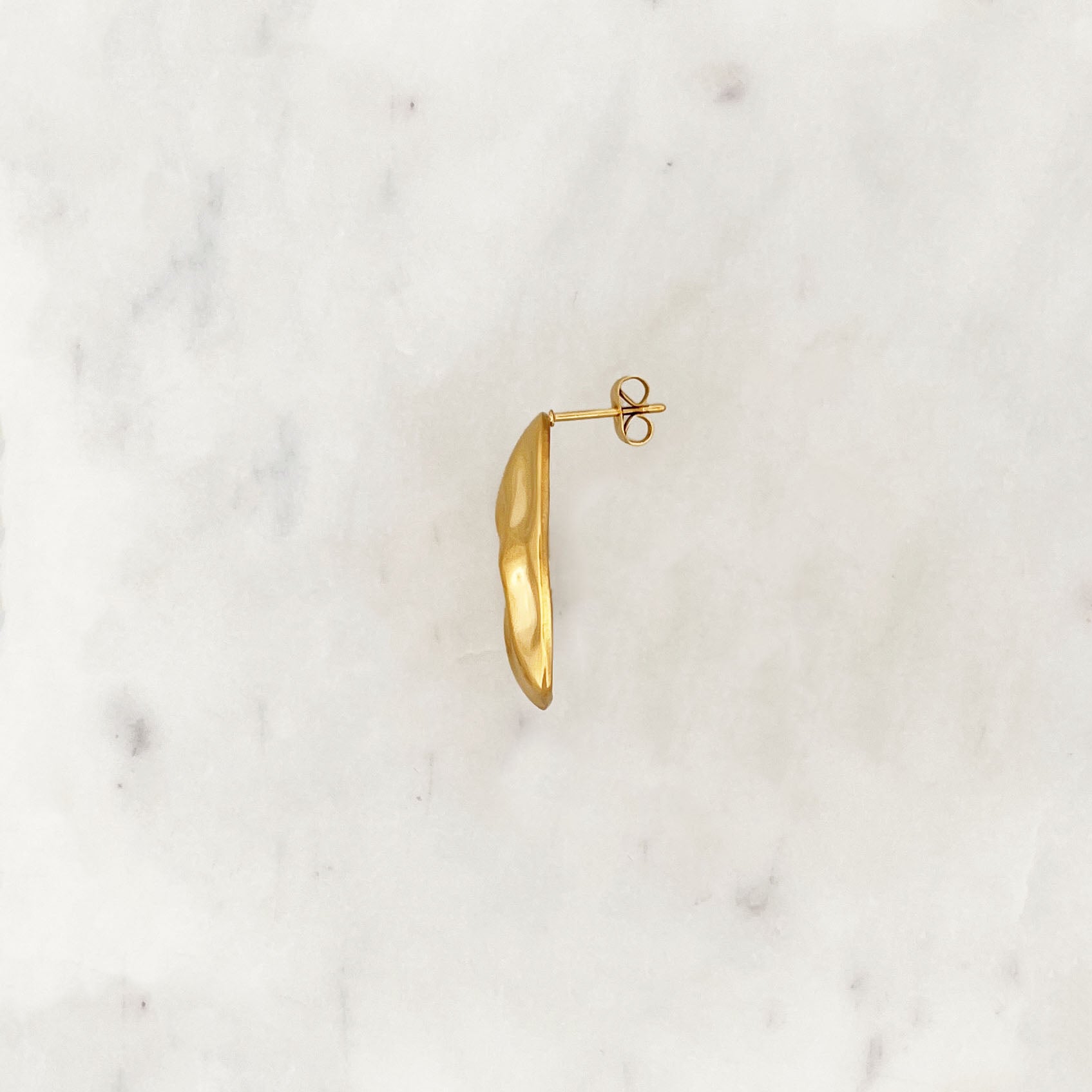 Pleated Earstud Set Oval Pleated Earstud Set Oval