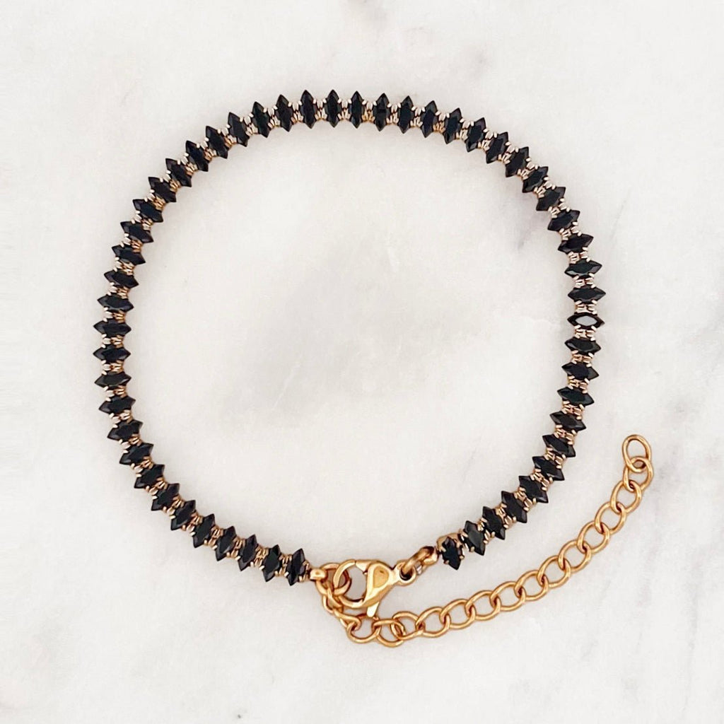 Armband Zwarte Strass