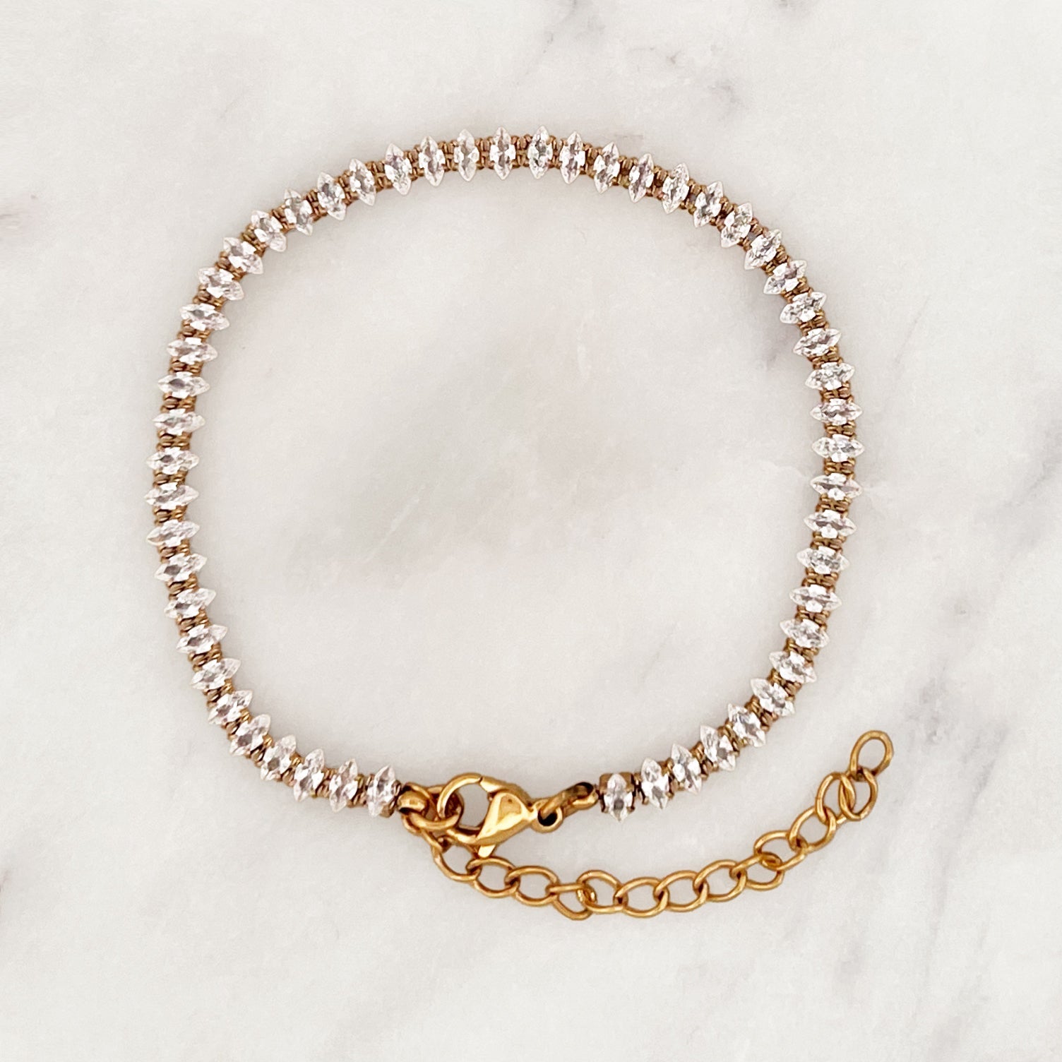 Bracelet Clear Rhinestones - ByNouck Jewelry Bracelet Clear Rhinestones - ByNouck Jewelry