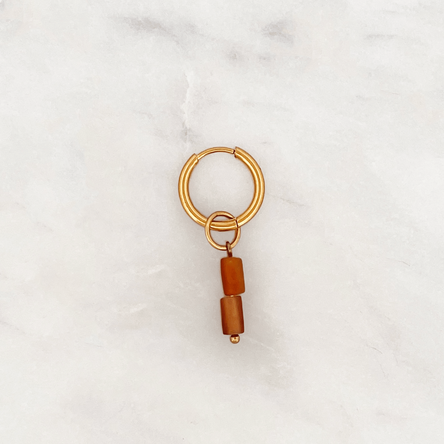 Fine Huggie Sand Disk - ByNouck Jewelry Fine Huggie Sand Disk - ByNouck Jewelry