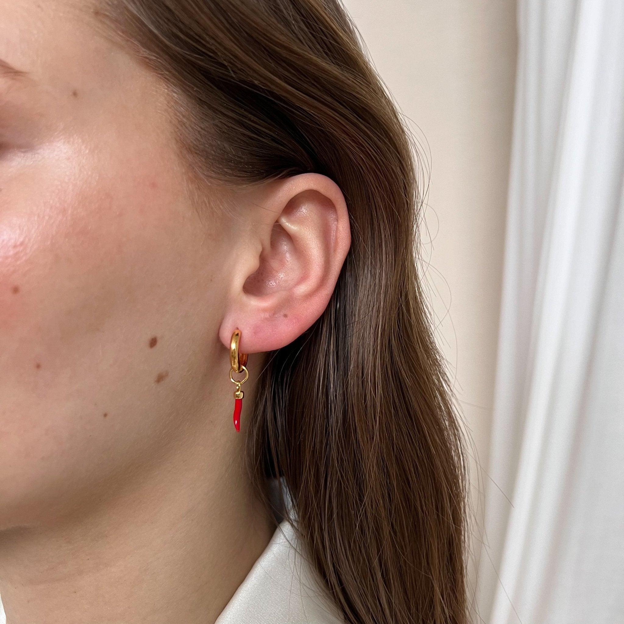 Hoop Red Chili - ByNouck Jewelry Hoop Red Chili - ByNouck Jewelry