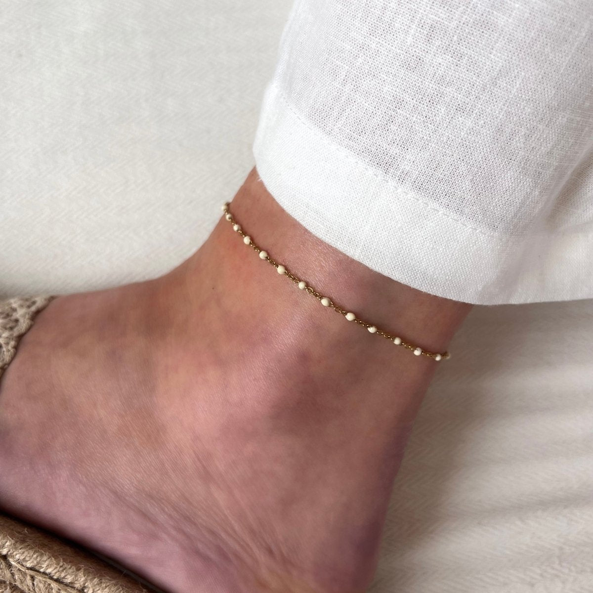 Ivory Dots Anklet - ByNouck Jewelry Ivory Dots Anklet - ByNouck Jewelry