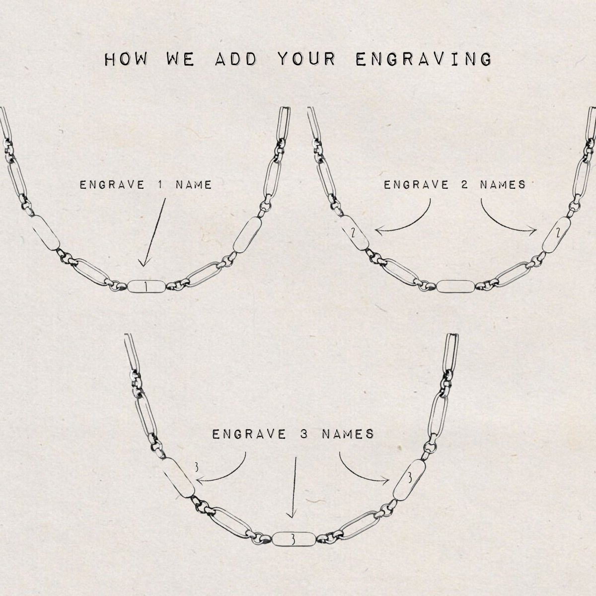 Necklace Engraved Tags - ByNouck Jewelry Necklace Engraved Tags - ByNouck Jewelry
