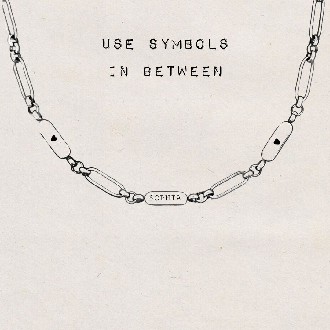 Necklace Engraved Tags - ByNouck Jewelry Necklace Engraved Tags - ByNouck Jewelry