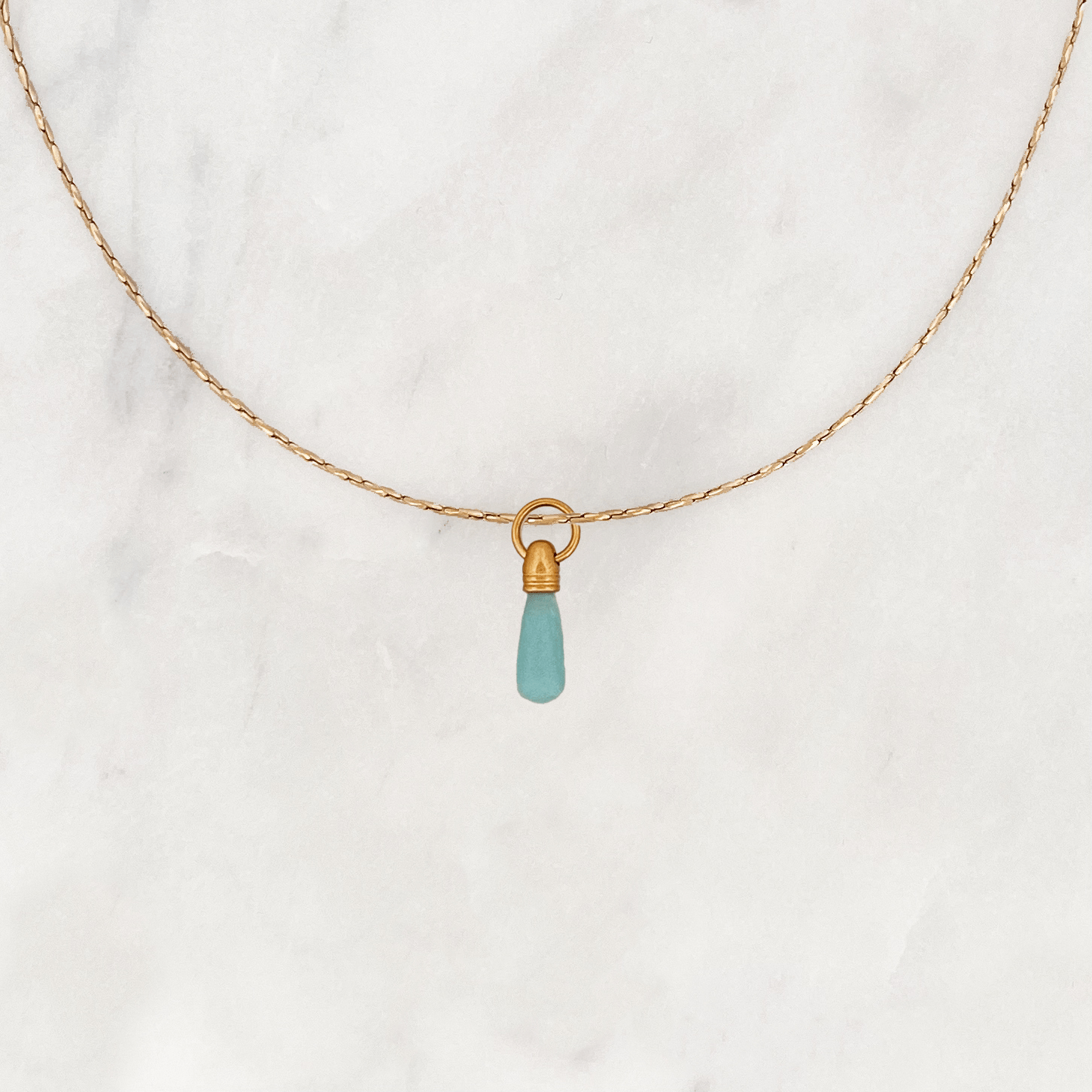 Necklace Manifest Stone Amazonite - ByNouck Jewelry Necklace Manifest Stone Amazonite - ByNouck Jewelry