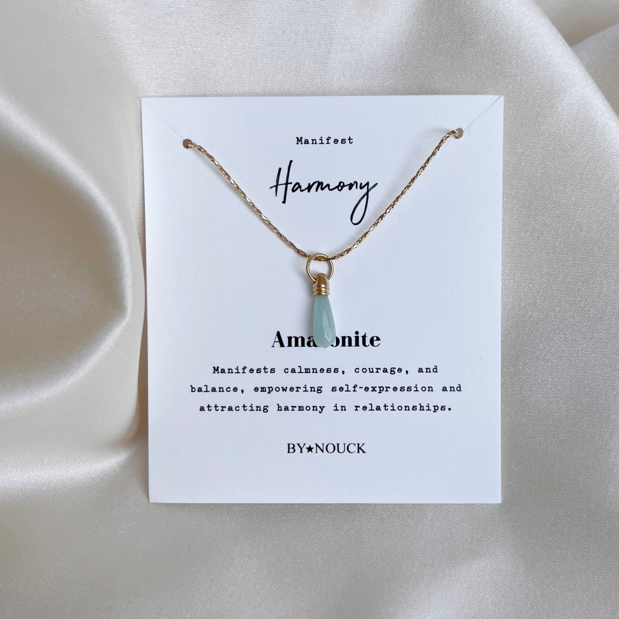 Necklace Manifest Stone Amazonite - ByNouck Jewelry Necklace Manifest Stone Amazonite - ByNouck Jewelry