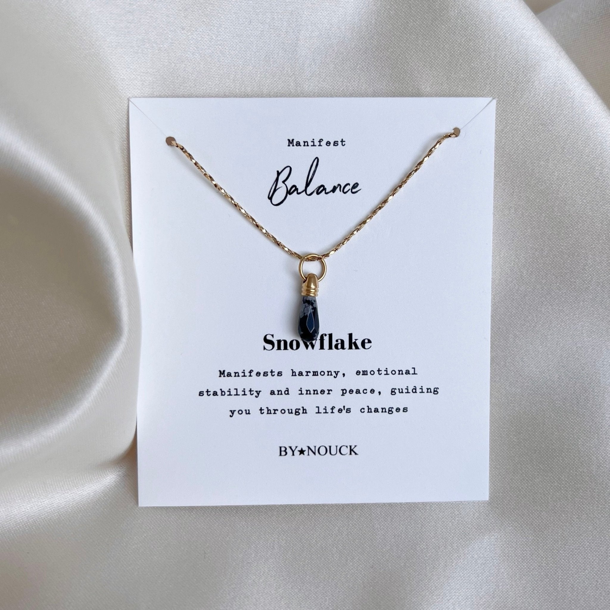 Necklace Manifest Stone Snowflake - ByNouck Jewelry Necklace Manifest Stone Snowflake - ByNouck Jewelry