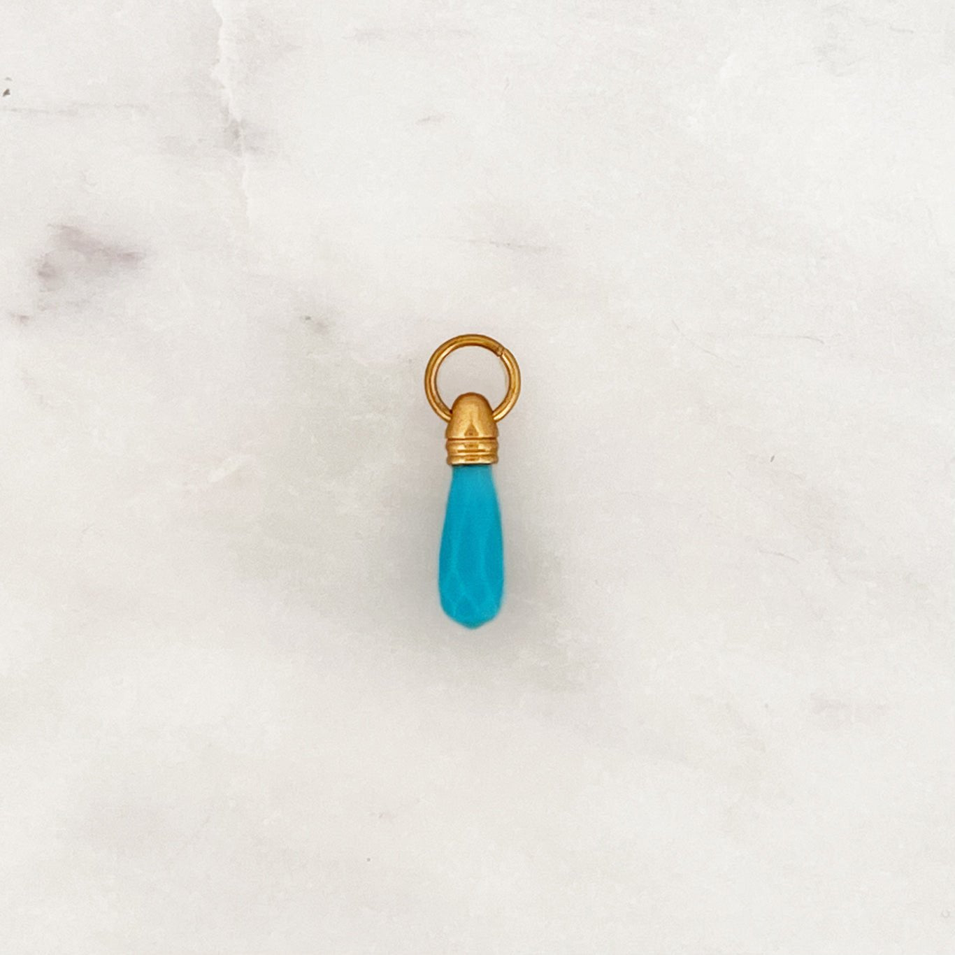 Necklace Manifest Stone Turquoise + initial - ByNouck Jewelry Necklace Manifest Stone Turquoise + initial - ByNouck Jewelry