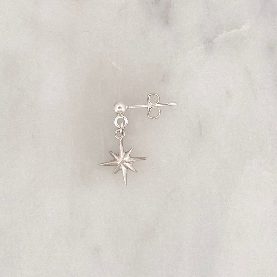 Sample Earpin Northstar Silverplated - ByNouck Jewelry Sample Earpin Northstar Silverplated - ByNouck Jewelry
