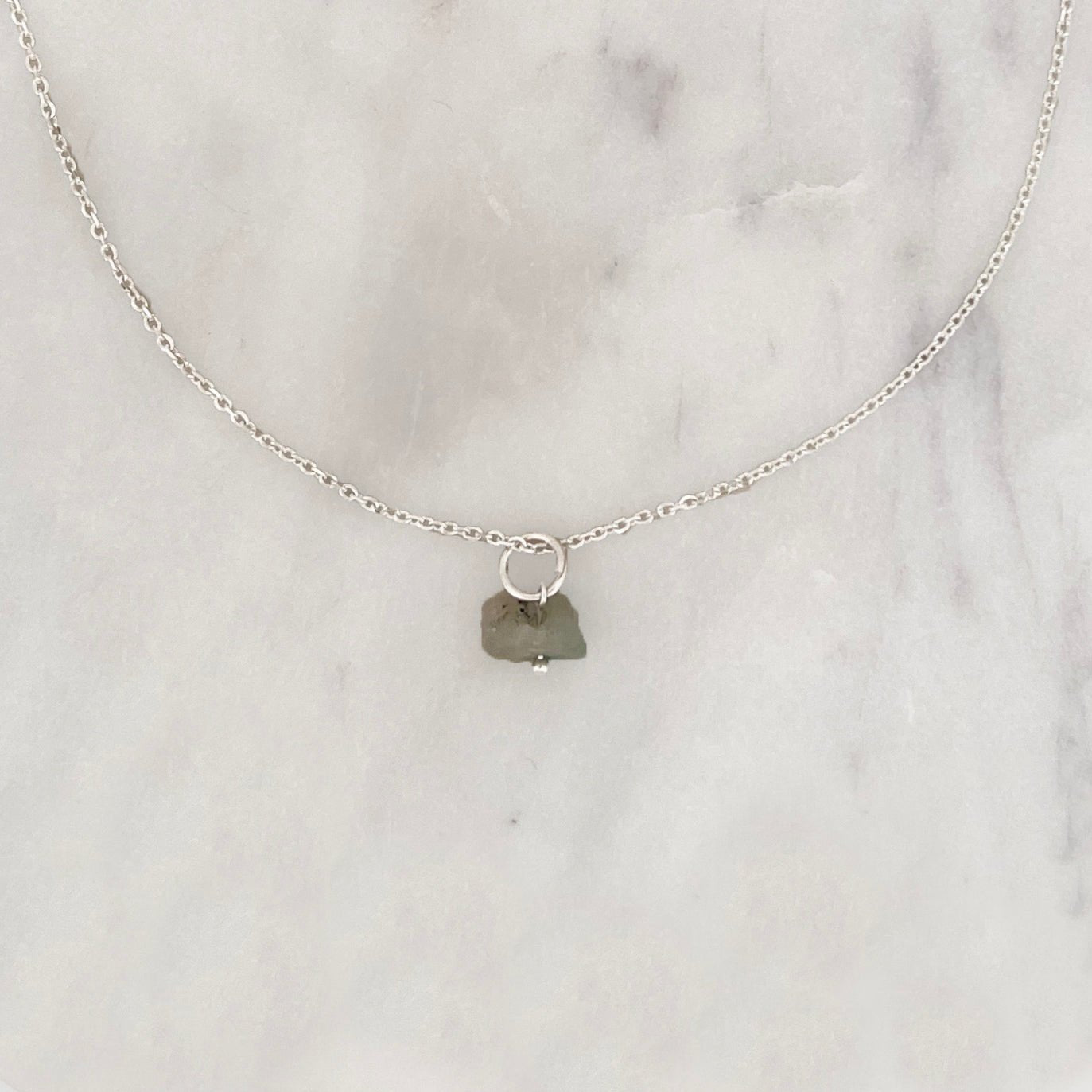 Sample Necklace Agate Stone Silverplated - ByNouck Jewelry Sample Necklace Agate Stone Silverplated - ByNouck Jewelry