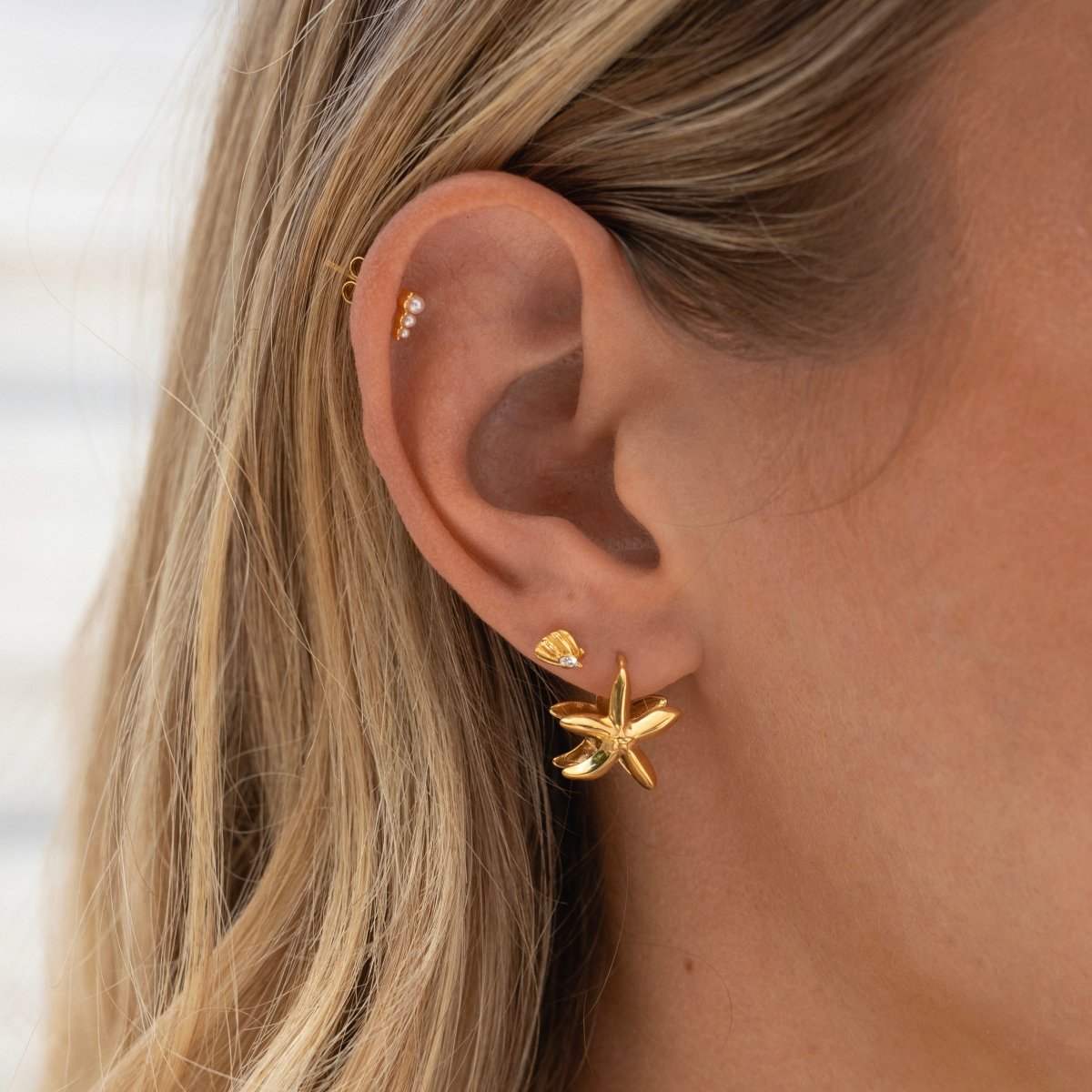 Starfish Hoop Set - ByNouck Jewelry Starfish Hoop Set - ByNouck Jewelry