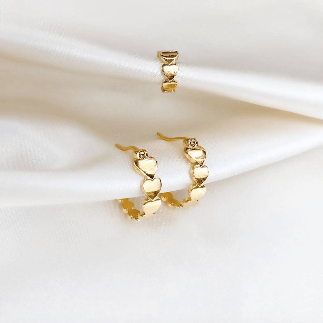 Ear Cuff Hearts - ByNouck Jewelry Ear Cuff Hearts - ByNouck Jewelry