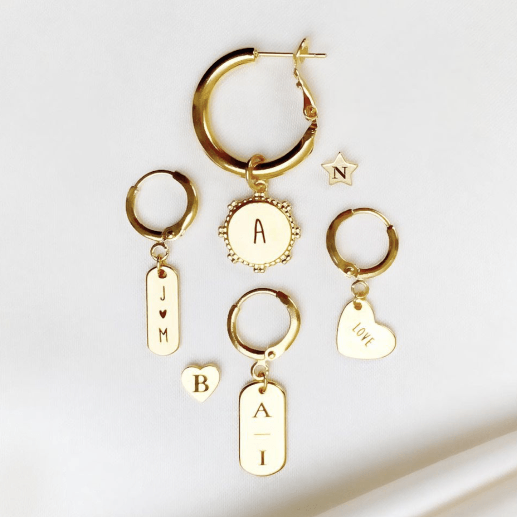 Engrave Earstud Star - ByNouck Jewelry Engrave Earstud Star - ByNouck Jewelry