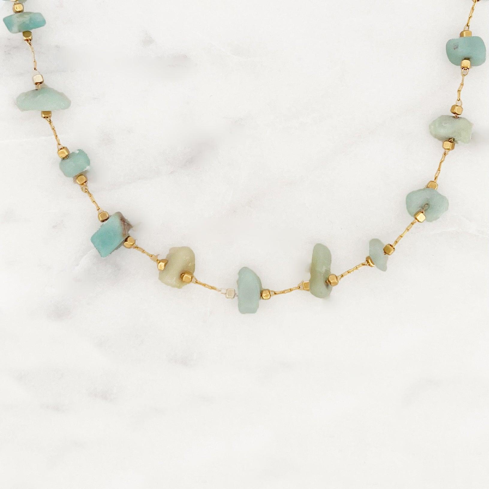 Stone hot sale choker necklace