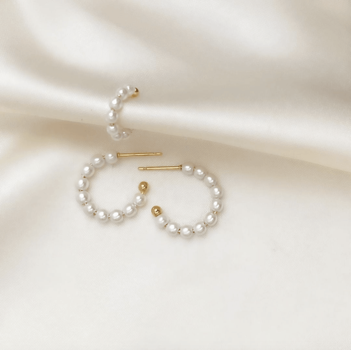 Pearl Hoop Set - ByNouck Jewelry Pearl Hoop Set - ByNouck Jewelry