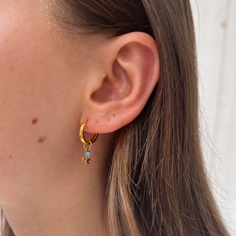 Earring Blue Octopus