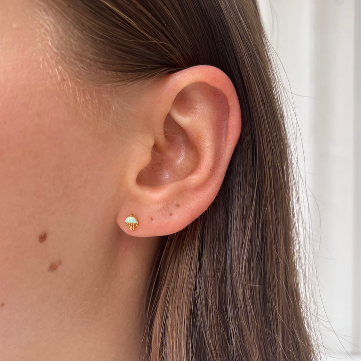 Earstud Blue Jellyfish