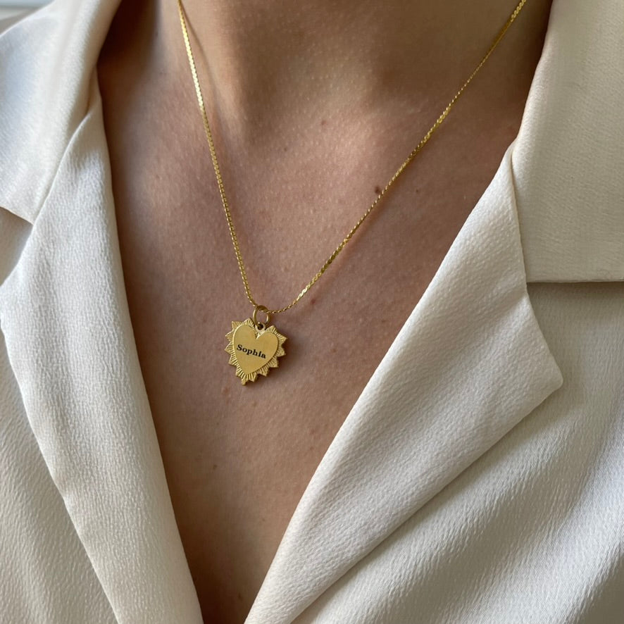 Necklace Engrave Vintage Love