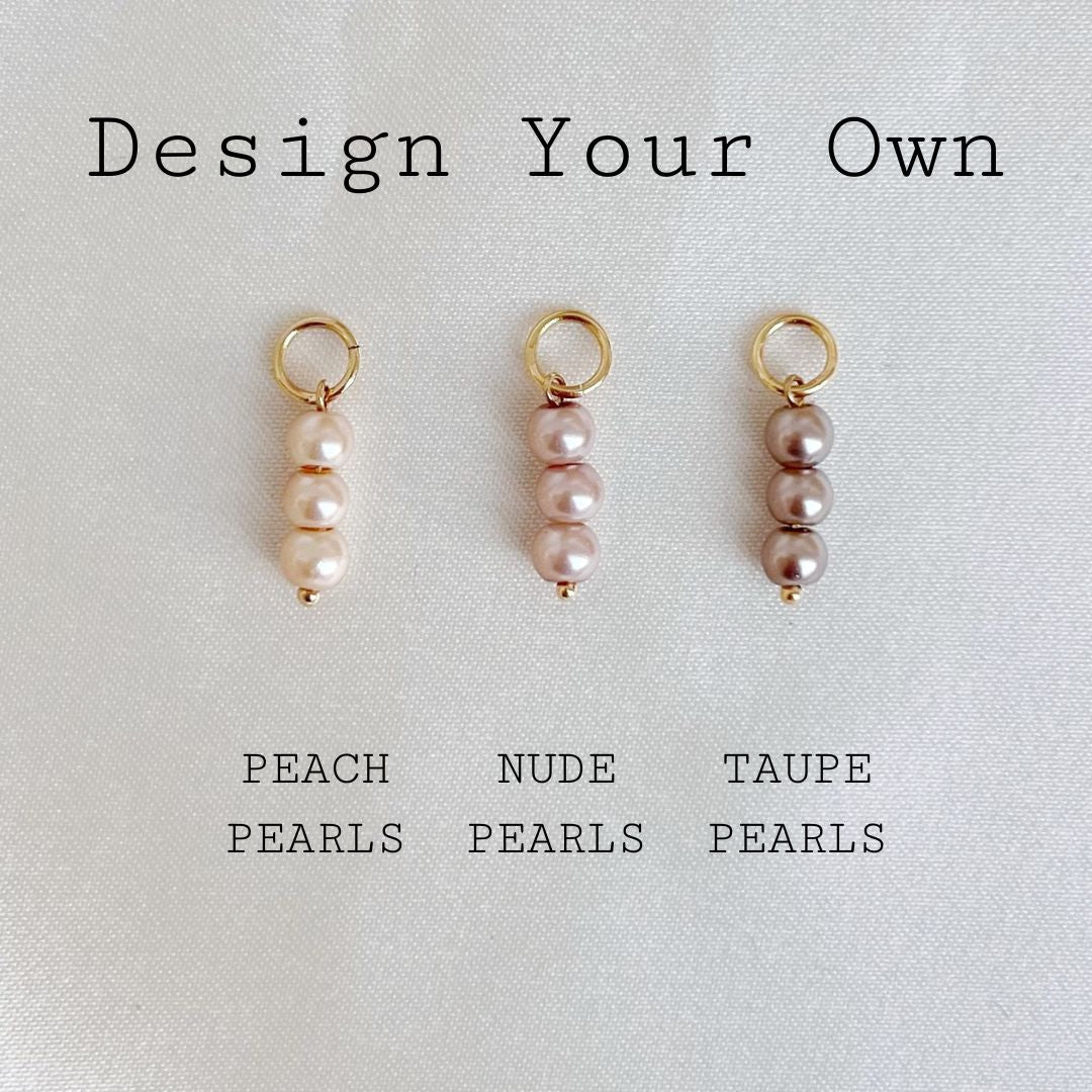 Taupe hot sale pearl earrings