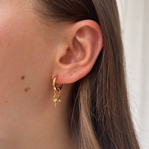 Earring Light Green Palm