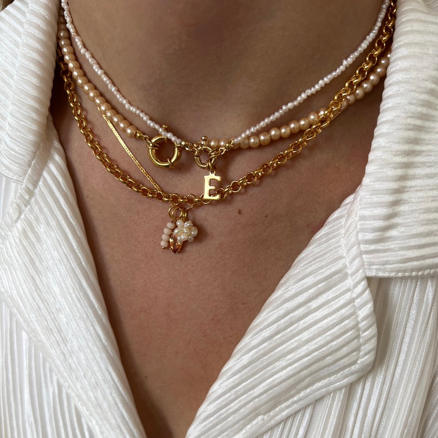Emily Pearl Initial Necklace | böhme