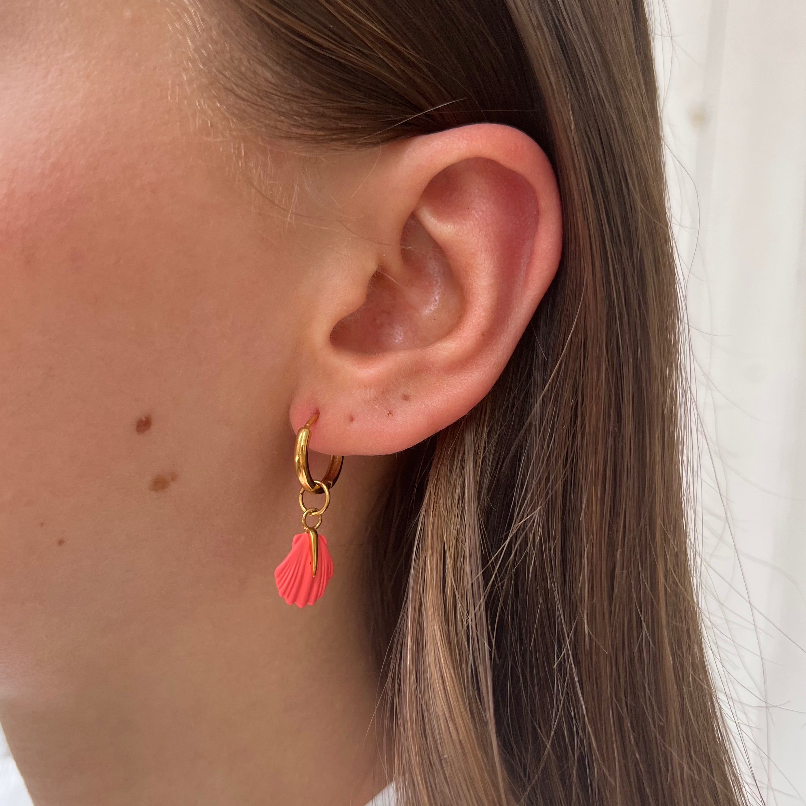 Earring Sunset Coral Shell