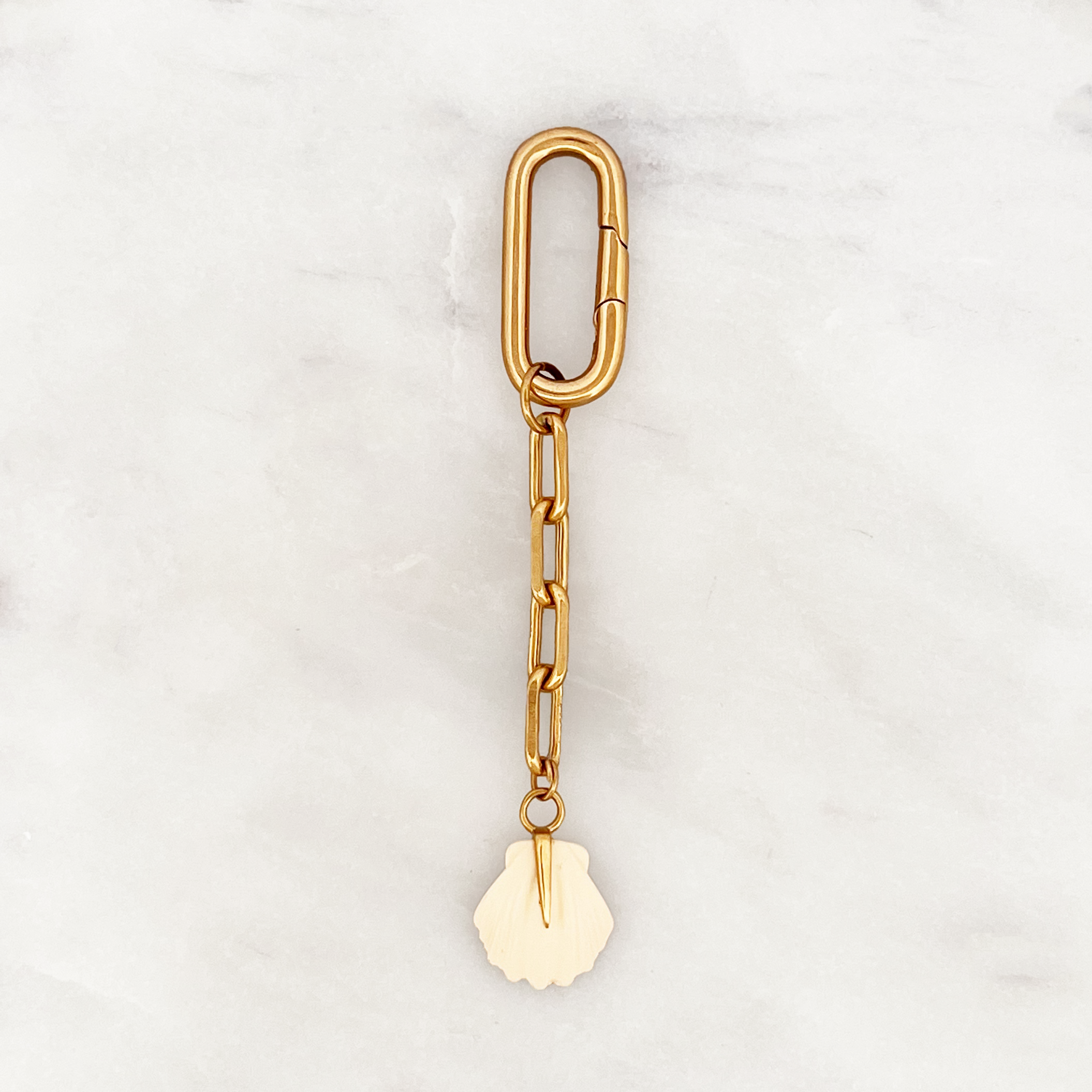 Bikini Charm Beige Shell Classic Clasp