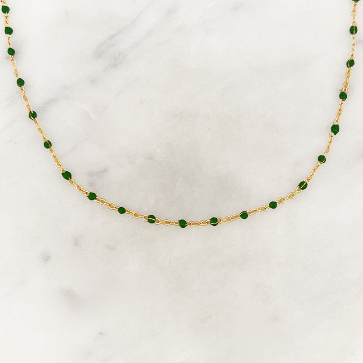 Base Green Dots Necklace