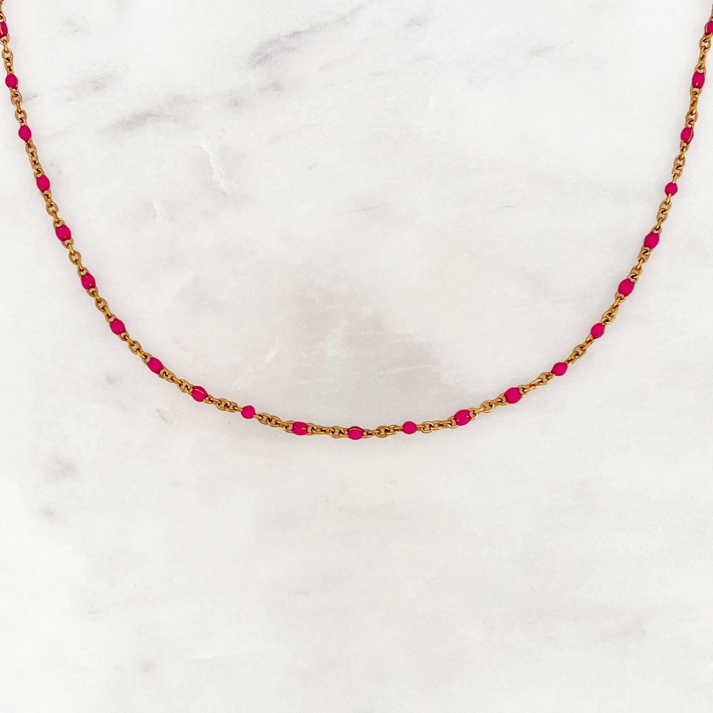 Base Pink Dots Necklace