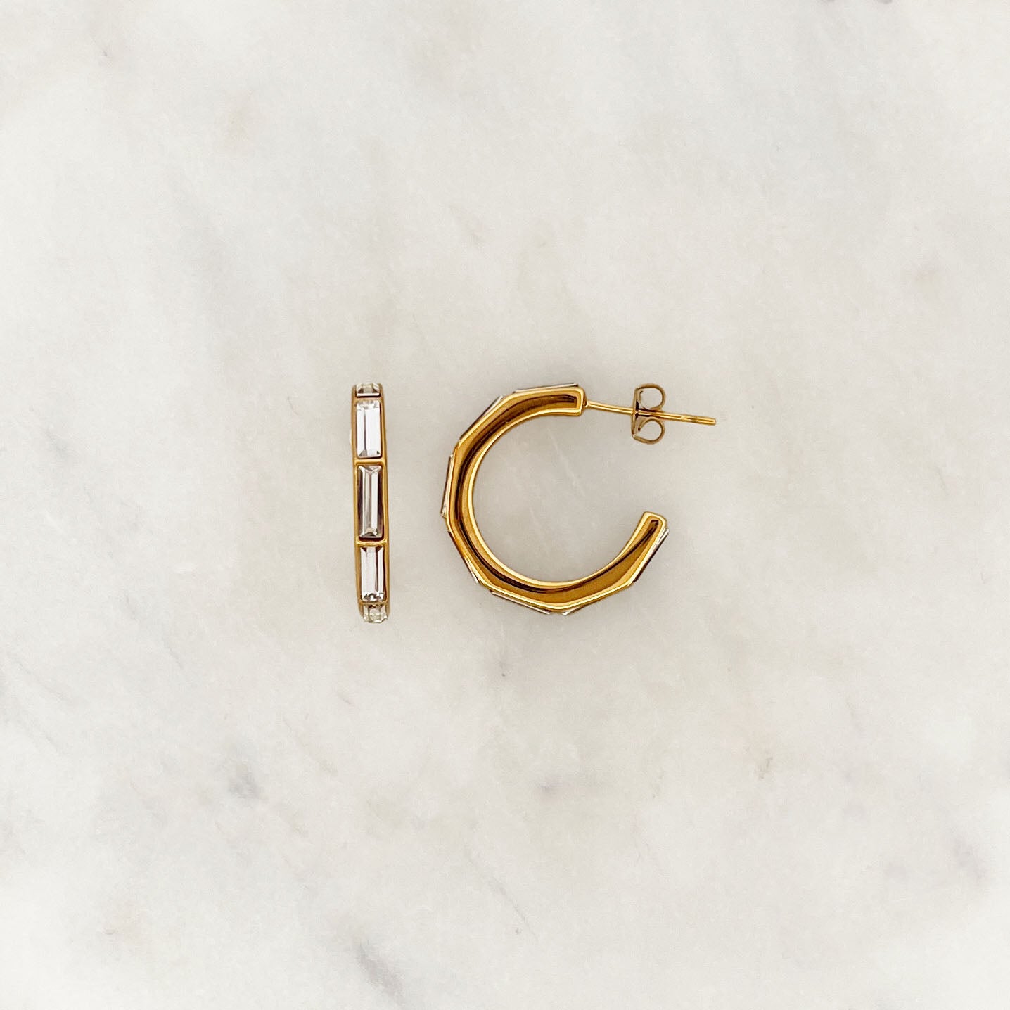 Big Rhinestone Hoop Set