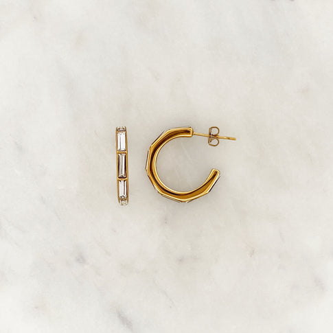 Big Rhinestone Hoop Set