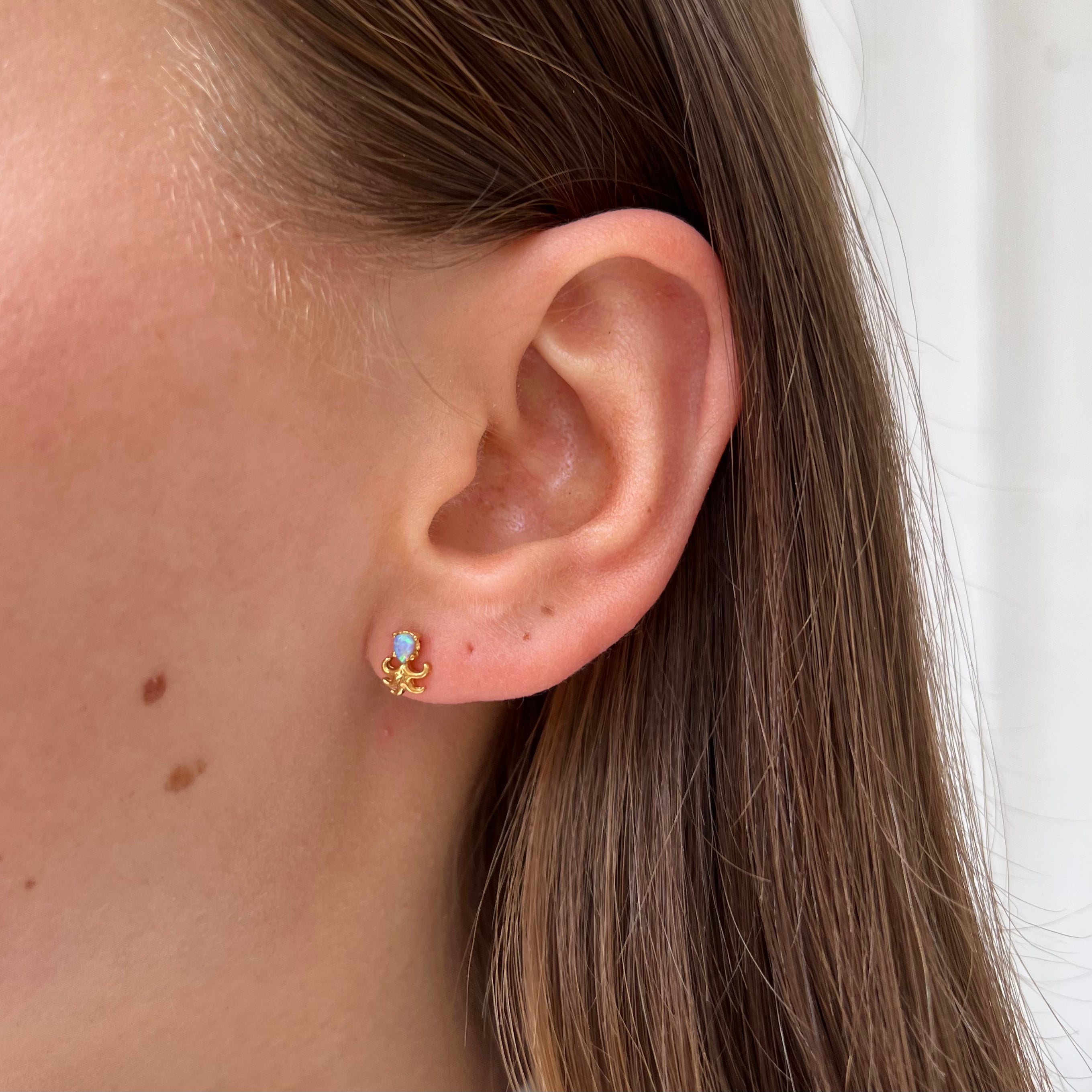 Ohrstecker Blauer Oktopus