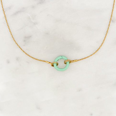 Necklace Mint Round Clasp