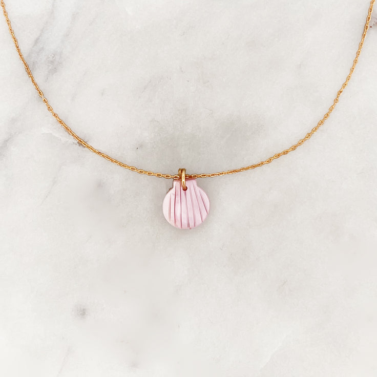 Choker Coquille Rose