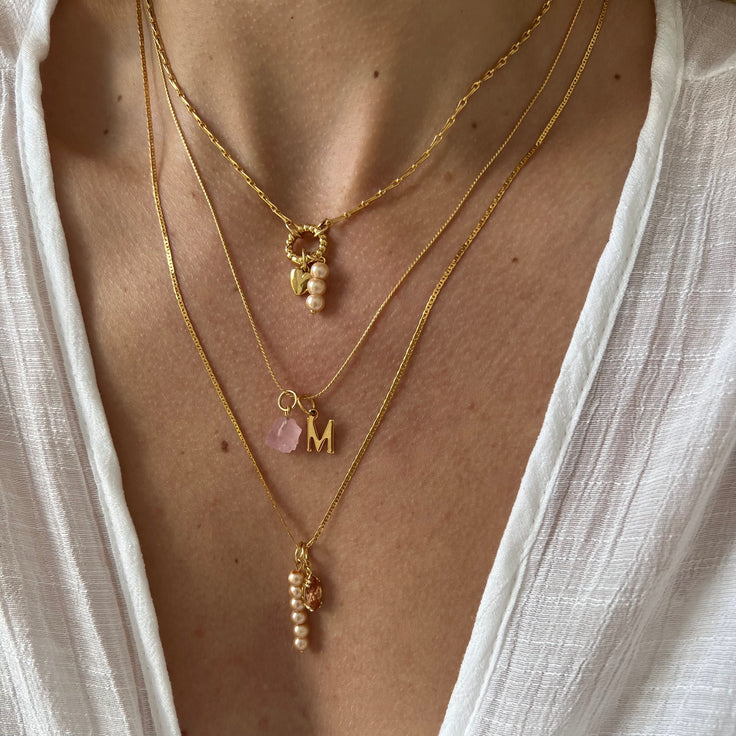 Long Necklace Peach Perfect